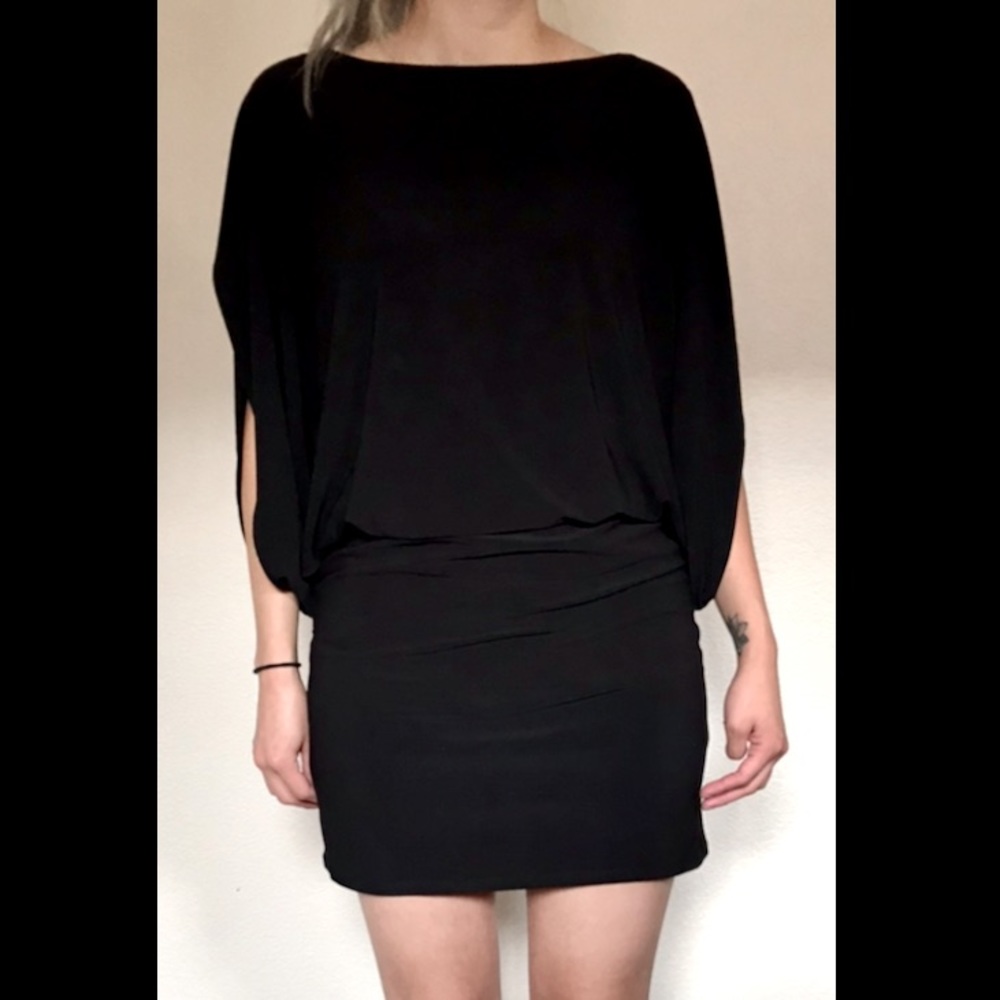 Jessica Simpson black Jersey cocktail dress 4